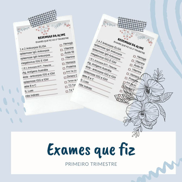 exames que fiz na gravidez