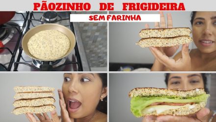 PÃOZINHO DE FRIGIDEIRA – Sem farinha – saudável – pronto em 5 minutos