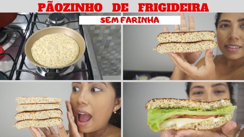 PÃOZINHO DE FRIGIDEIRA – Sem farinha – saudável – pronto em 5 minutos